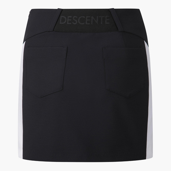 【 DESCENTE 61.64現貨 】跳色H型短裙 黑 
