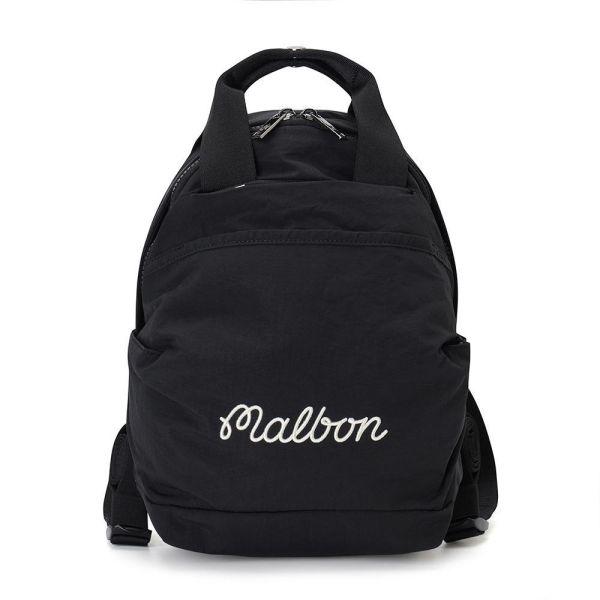 【 Malbon 現貨 】輕便簡約後背包 黑 