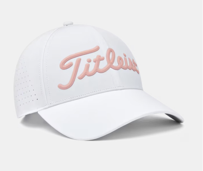 【 Titleist 現貨 】蝴蝶結綁繩棒球帽 白粉 