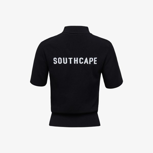 【 SOUTHCAPE 】女款針織短袖上衣 黑 