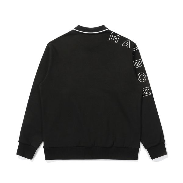 【 MALBON 】男款棉質微刷毛上衣 淺灰 