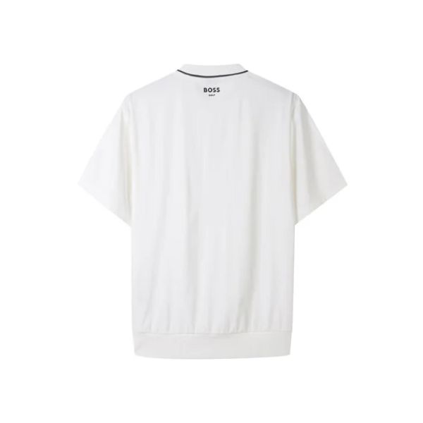 【 BOSS GOLF L現貨 】男款涼感圓領上衣 白 