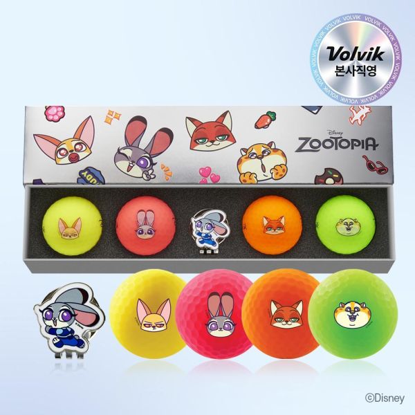 【 Volvik 現貨 】動物方城市聯名高爾夫三層球 4入 