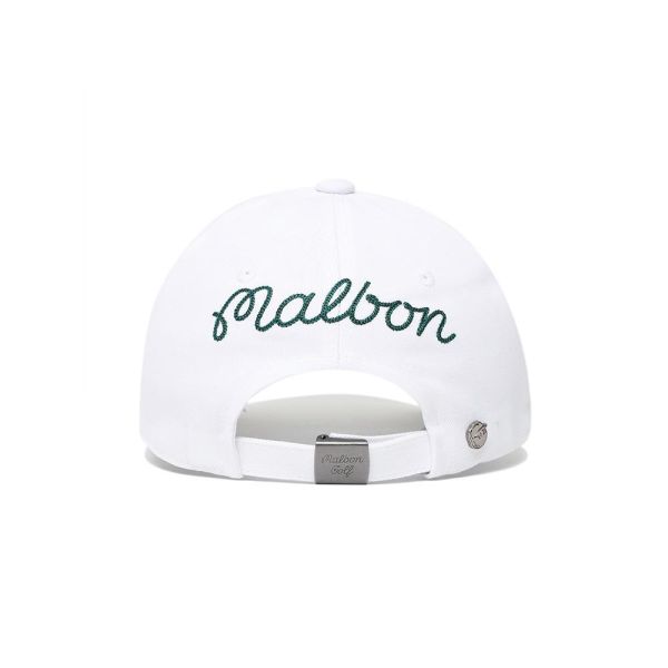 【 Malbon 62現貨 】經典 Bucket 棒球帽 白 