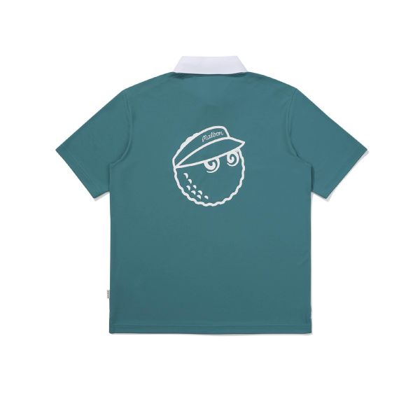 【 MALBON L現貨 】男款白領polo 湖水綠 