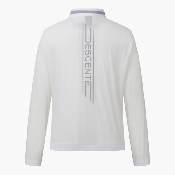 【 DESCENTE 】男款薄款防潑水外套 白 