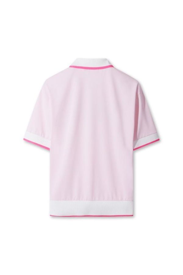 【 WAAC 】女款羅紋領POLO衫 粉 