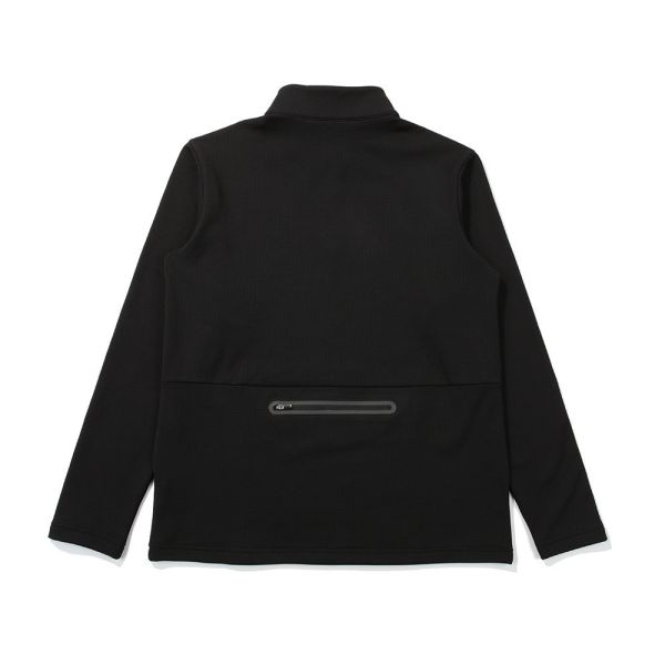 【 MALBON 】男款刷毛拉鍊上衣 黑色 