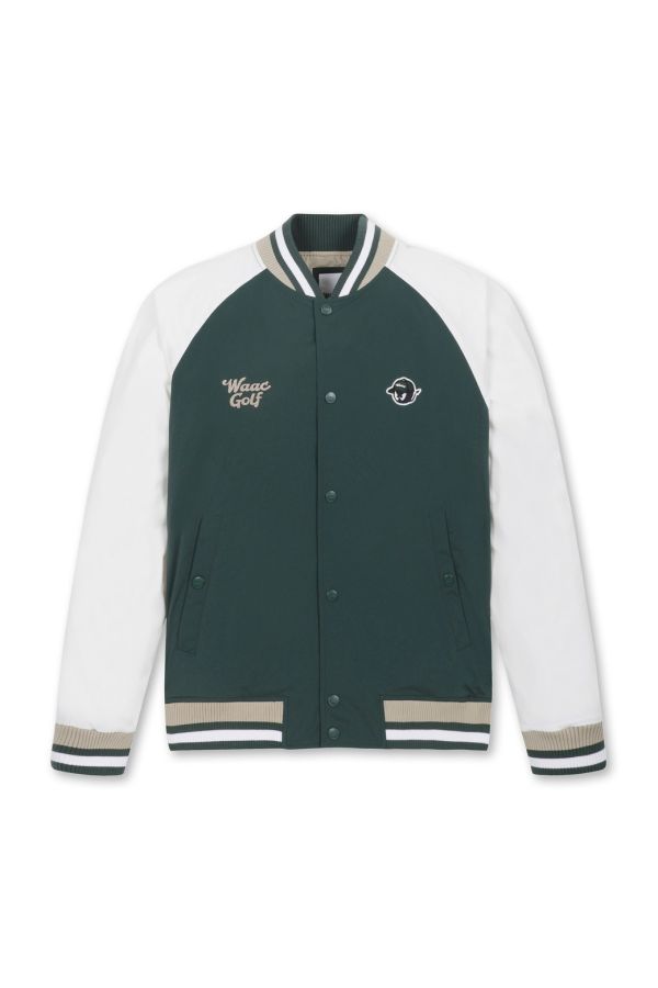 【 WAAC 】男款復古棒球外套 綠色 