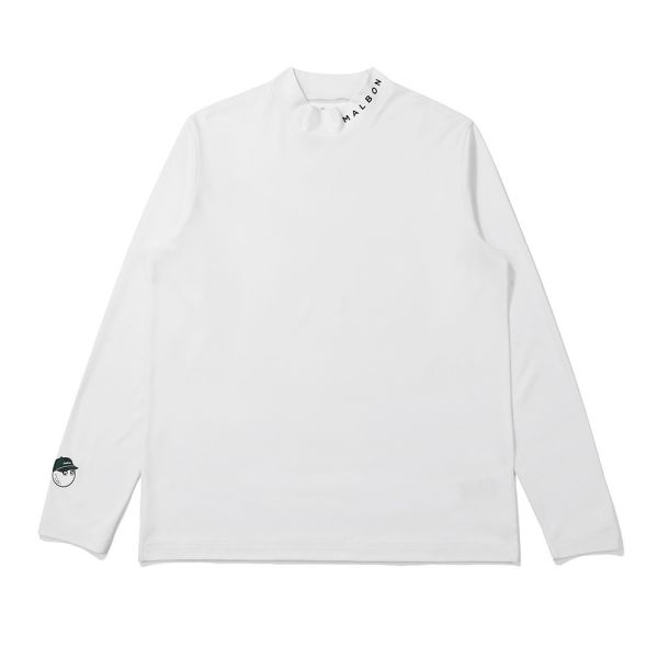 【 MALBON 】男款秋冬內搭上衣 白色 