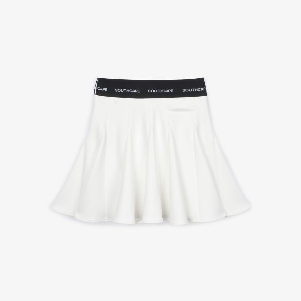 【 SOUTHCAPE 】女款喇叭短裙 白 