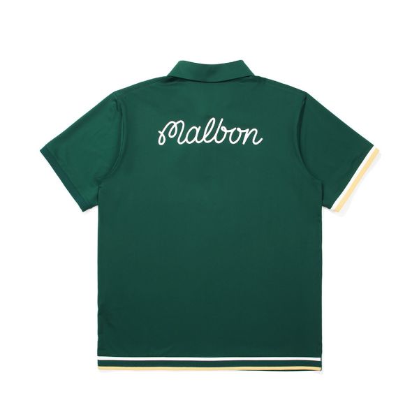 【 MALBON 】男款高爾夫POLO衫 綠色 