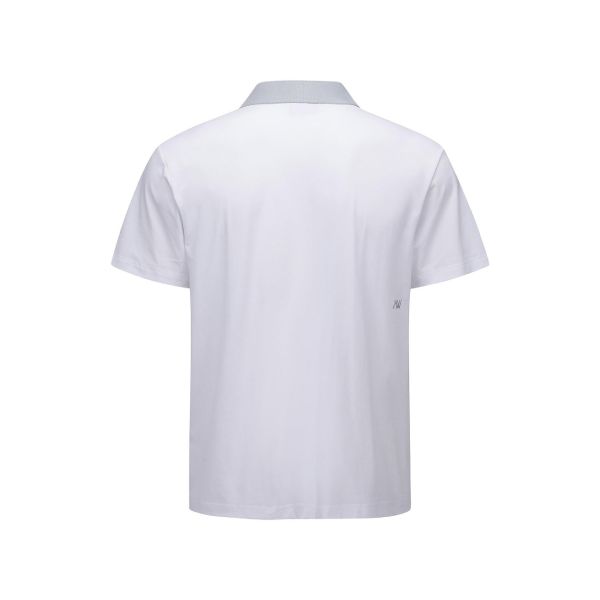 【 ANEW L現貨 】男士撞色領領短 POLO衫 白 