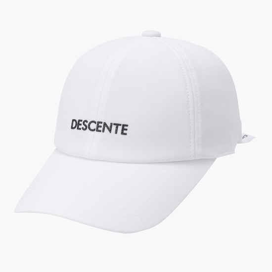 【 DESCENTE 】女款綁帶棒球帽 白 