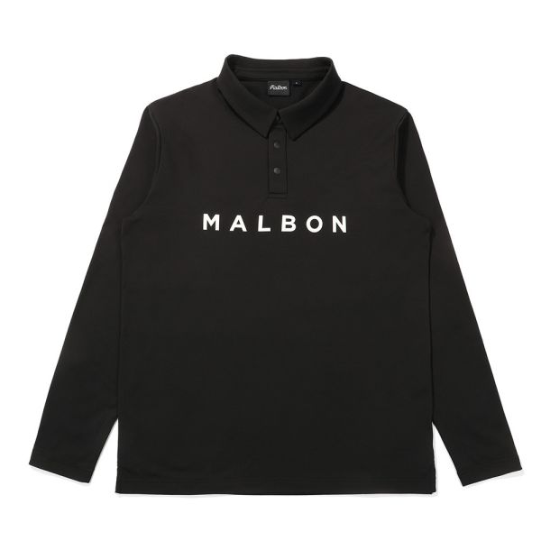 【 MALBON 】男款刷毛POLO衫 黑色 