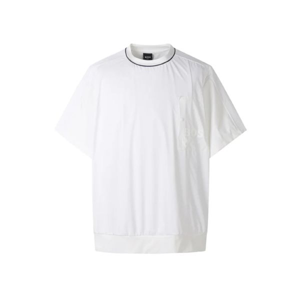 【 BOSS GOLF L現貨 】男款涼感圓領上衣 白 