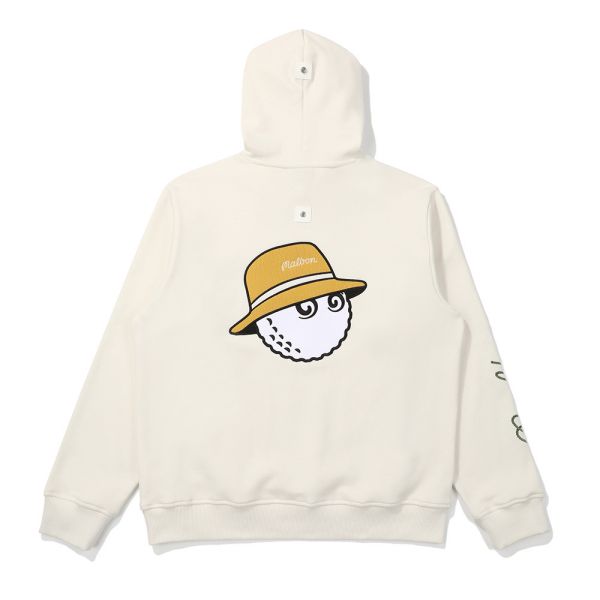 【 MALBON 】男款刷毛帽T 淺灰 