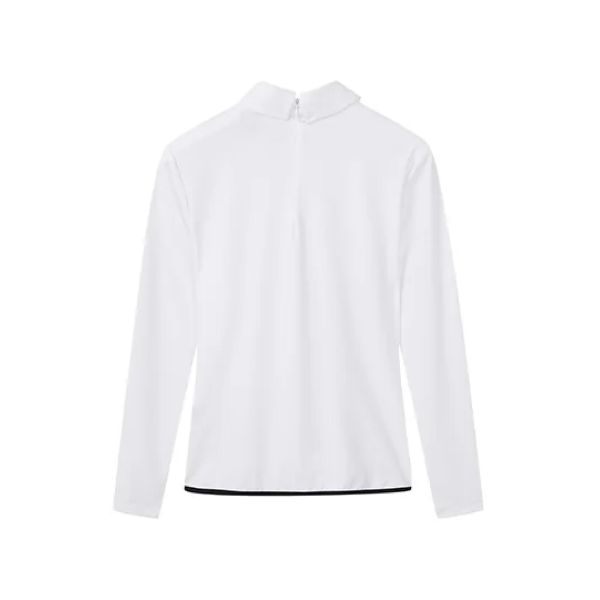 【 BOSS GOLF XS現貨 】女款彈性長袖Polo衫 白 