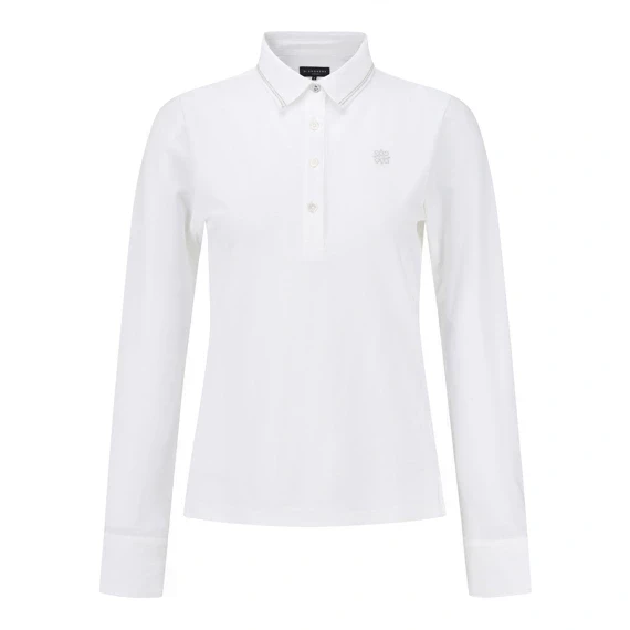 【 St ANDREWS 】女款線條POLO衫 白色 