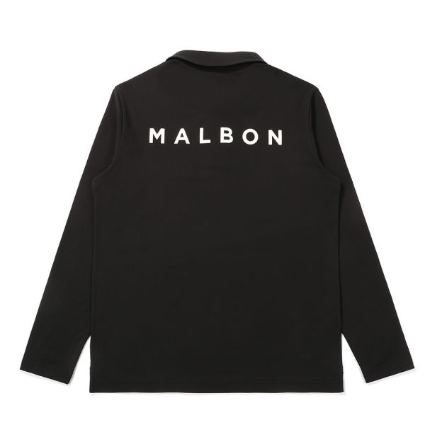 【 MALBON 】男款刷毛POLO衫 黑色 