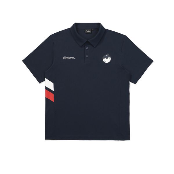 【 Malbon 】男款XERO 漁夫旗標 POLO 衫 深藍 