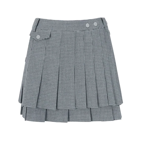 【 St ANDREWS 】雙層格紋短裙 藍色 