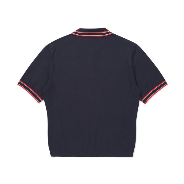 【 MALBON S現貨  】女款跳色POLO衫 海軍藍 