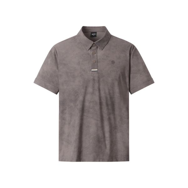 【 BOSS GOLF L現貨 】 男款渲染排汗polo衫 灰 
