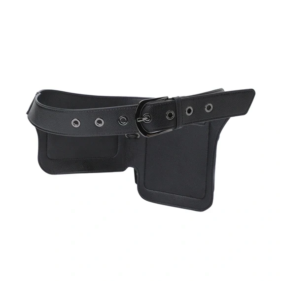 【 St ANDREWS 】女款高爾夫皮革腰包 黑色 