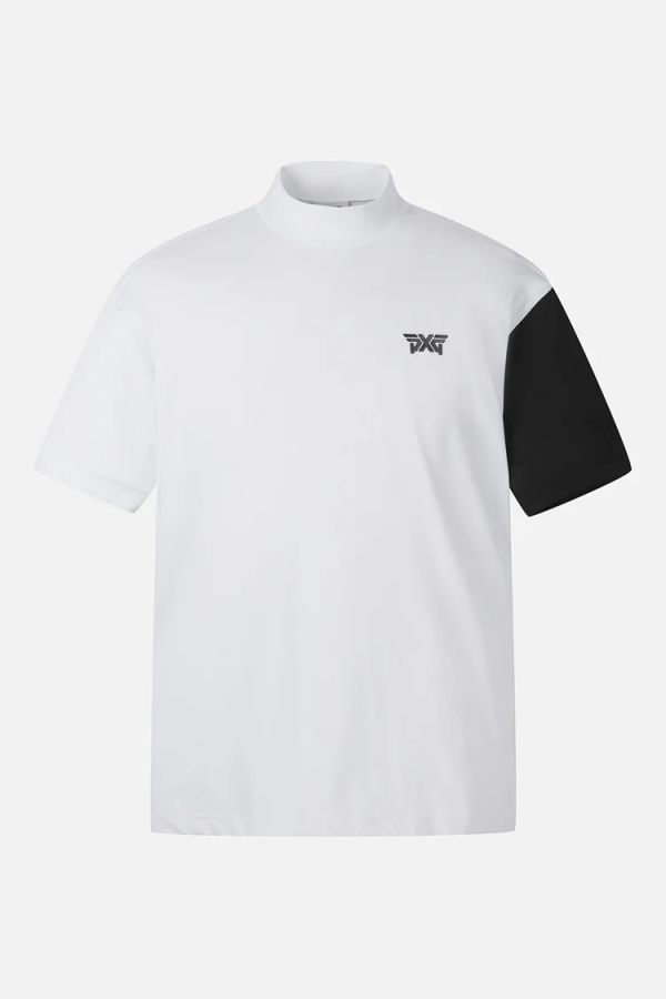 【 PXG 】男款排汗高領上衣 白 