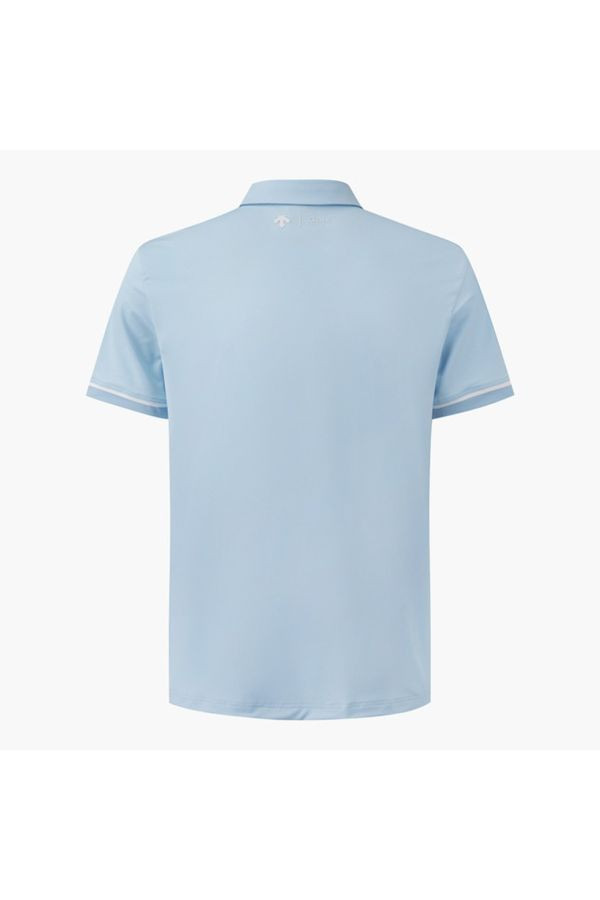 【 DESCENTE 】男款高爾夫POLO衫 淺藍 