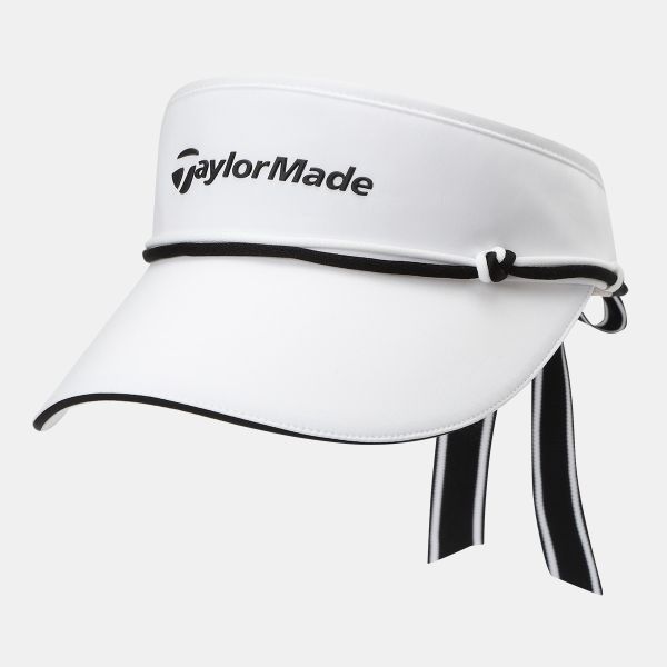 【 TaylorMade 】女款綁帶空頂遮陽帽 白 