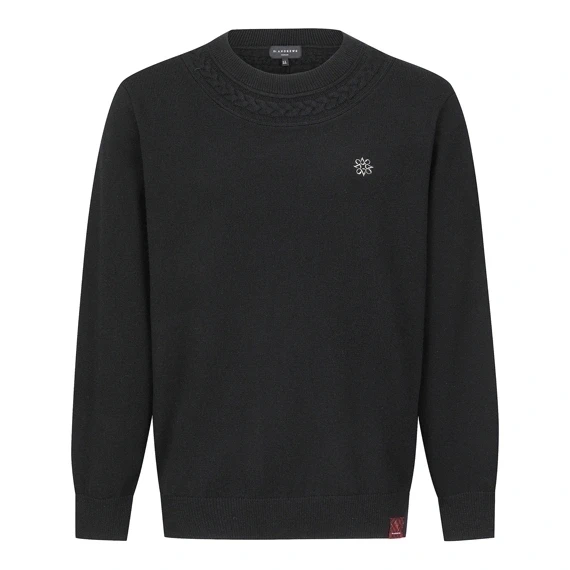 【 St ANDREWS 】男款羊毛針織上衣 黑色 