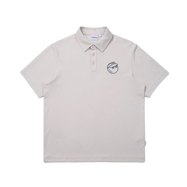 【 MALBON 】男款排汗速乾POLO衫 淺灰 