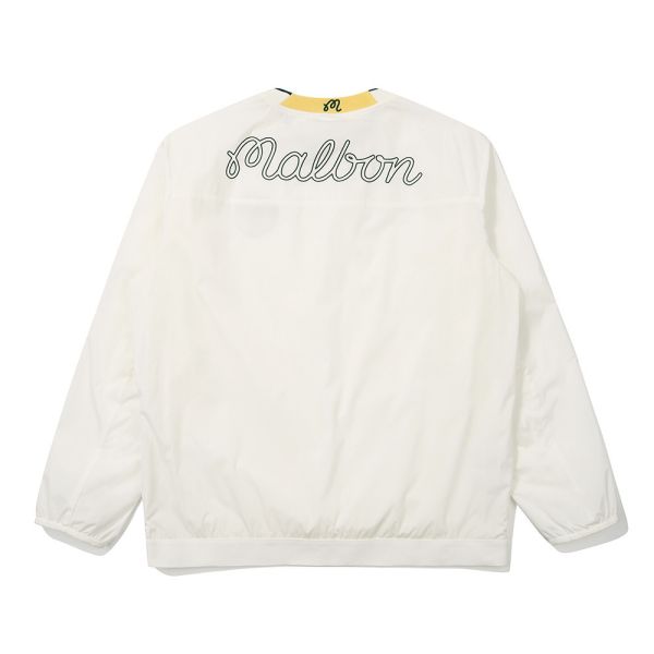 【 MALBON 】男款防風口袋上衣 白色 