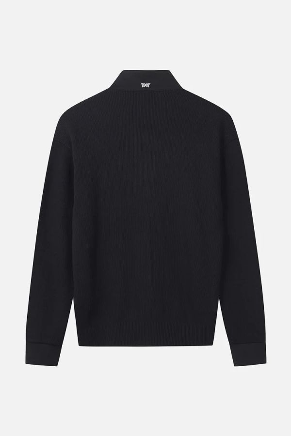 【 PXG 】男款秋冬拼接拉鍊上衣 黑 