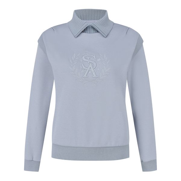 【 St ANDREWS 】女款水貂絨翻領上衣 藍色 