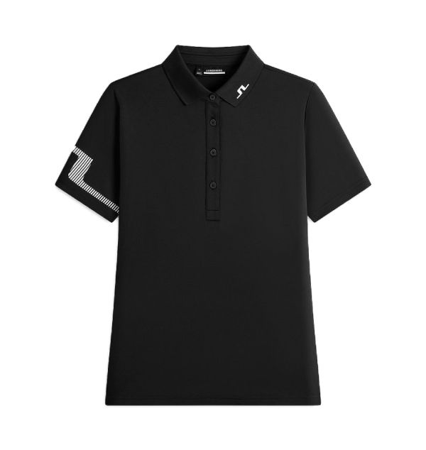 【 JL Ｓ現貨 】女款印花POLO衫 情侶款 黑 