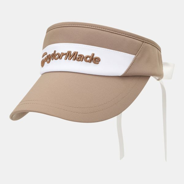 【 TaylorMade 】女款寬版空頂遮陽帽 卡其 