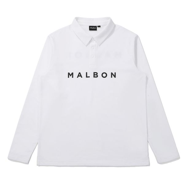 【 MALBON 】男款刷毛POLO衫 白色 