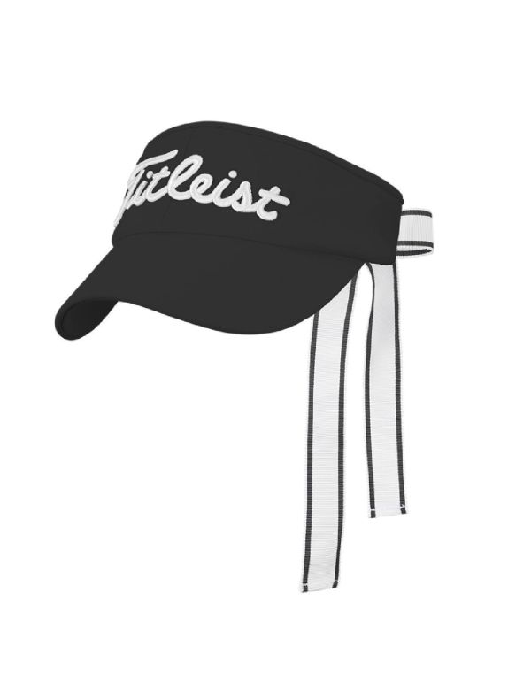 【 Titleist 現貨 】蝴蝶結綁繩空頂帽 黑 