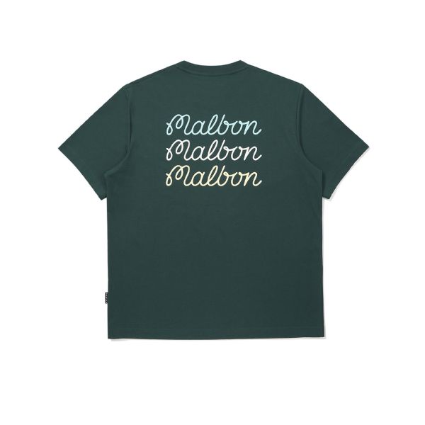 【 Malbon 】 中性圓領T恤 綠 