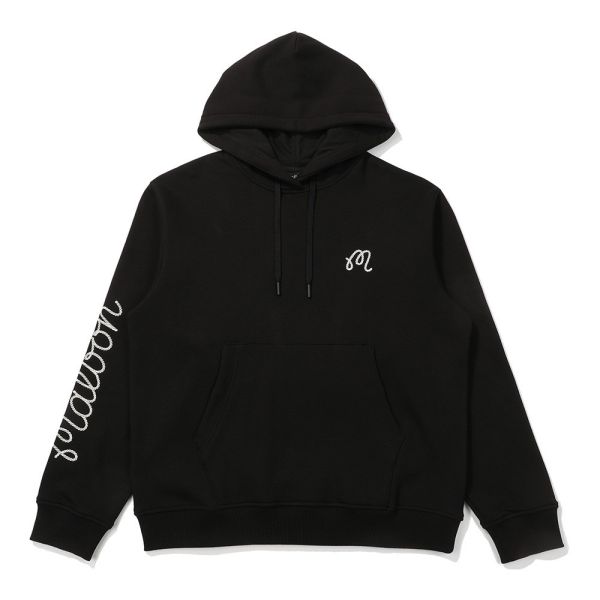 【 MALBON 】男款刷毛帽T 米白 