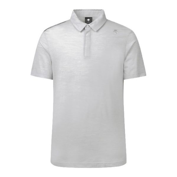 【 DESCENTE 】男款透氣羊毛POLO衫 灰 