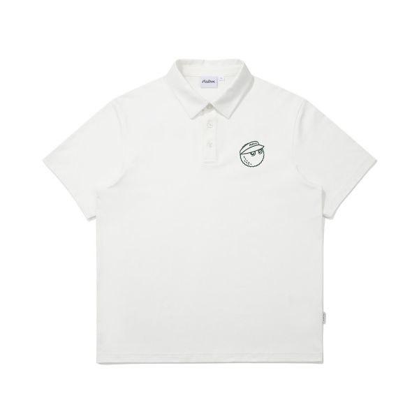 【 MALBON 】男款排汗速乾POLO衫 白色 
