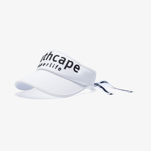 【 SOUTHCAPE 】女款綁帶空頂遮陽帽 白 