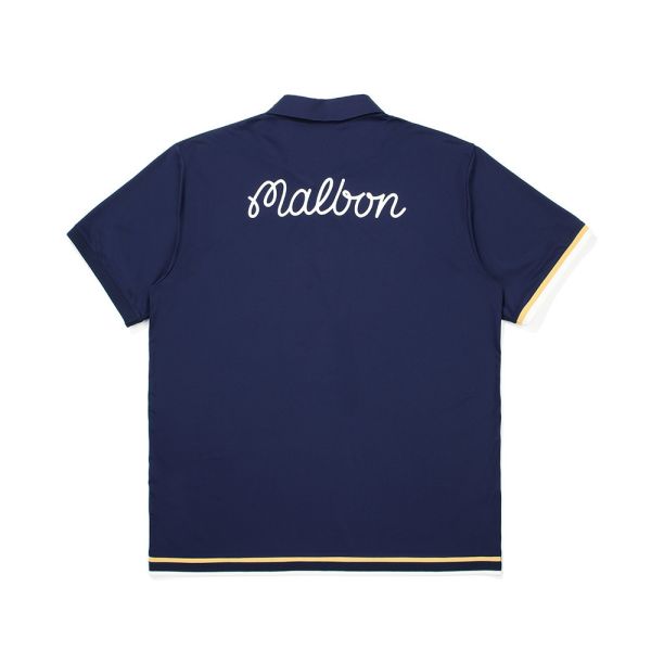 【 MALBON 】男款高爾夫POLO衫 深藍 