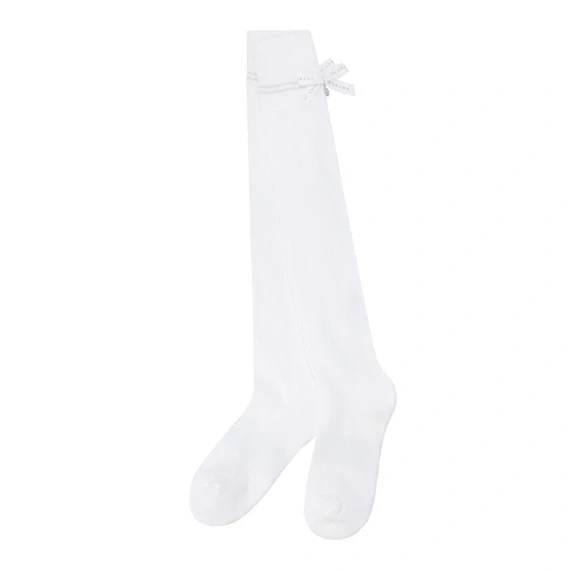 【 St ANDREWS 】蝴蝶結過膝長襪 白色 