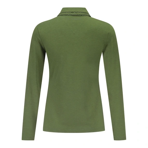 【 St ANDREWS 】女款荷葉領口POLO衫 綠色 