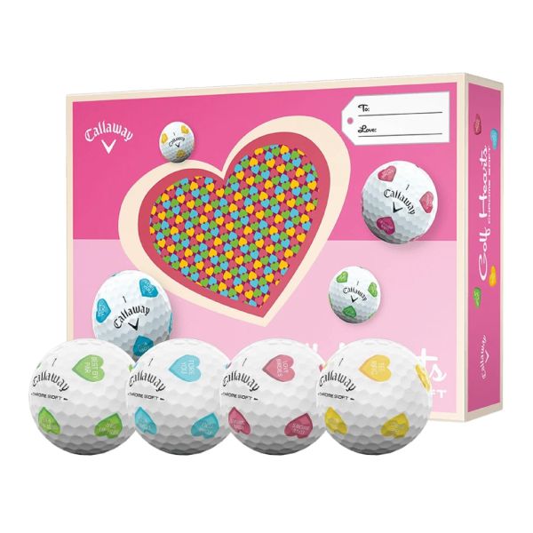 【 Callaway 】Chromesoft Truvis 情人節限定高爾夫球 12入 